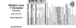Label for Weight Loss 7 Complex Premium