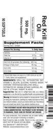 Label for Red Krill Oil 500 mg
