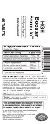 Label for HGH Booster Formula