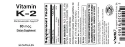 Label for Vitamin K-2 80 mcg