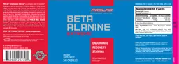 Label for Beta Alanine Extreme