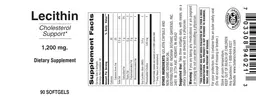 Label for Lecithin 1,200 mg