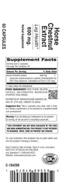 Label for Horse Chestnut Extract 600 mg