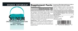 Label for Selenium 100 mcg