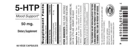 Label for 5-HTP 50 mg