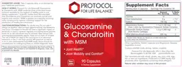 Label for Glucosamine & Chondroitin With MSM