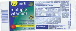 Label for Multiple Vitamins Essential