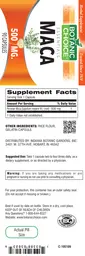 Label for Maca 500 mg