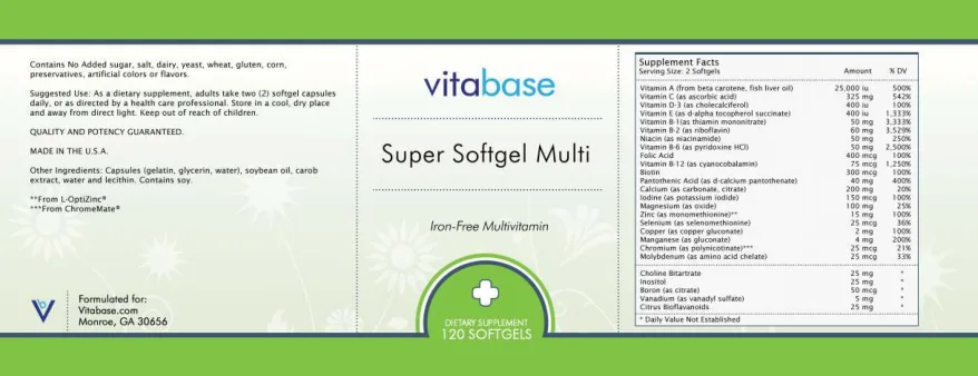 Label for Super Softgel Multi