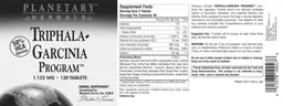 Label for Triphala-Garcinia Program 1,122 mg