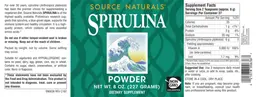 Label for Spirulina Powder