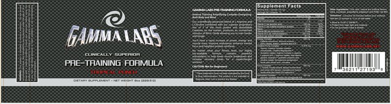 Pre-Training Formula Tropical Punch