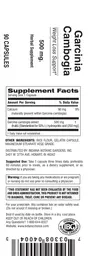 Label for Garcinia Cambogia 500 mg