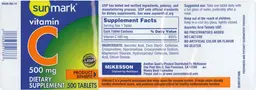 Label for Vitamin C 500 mg