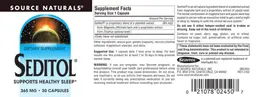Label for Seditol 365 mg