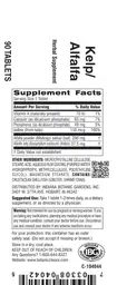 Label for Kelp/Alfalfa