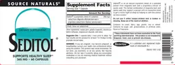 Label for Seditol 365 mg
