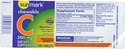 Label for Chewable C 500 mg Mixed Berry