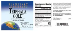 Label for Triphala Gold 1,000 mg