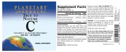 Label for True To Nature C 500 mg