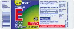 Label for Vitamin E 200 IU