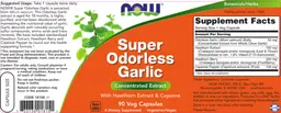 Label for Super Odorless Garlic