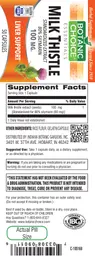 Label for Milk Thistle 100 mg