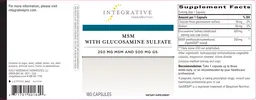 Label for MSM With Glucosamine Sulfate