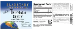 Label for Triphala Gold 550 mg