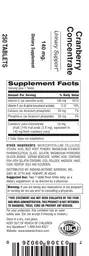 Label for Cranberry Concentrate 140 mg