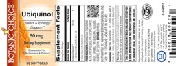 Label for Ubiquinol 50 mg