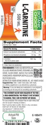 Label for L-Carnitine 500 mg