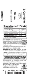 Label for L-Carnitine 500 mg