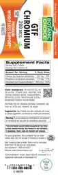 Label for GTF Chromium 200 mcg
