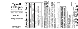 Label for Type II Collagen 500 mg