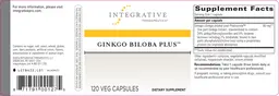 Label for Ginkgo Biloba Plus