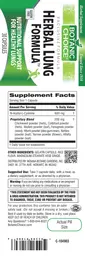 Label for Herbal Lung Formula