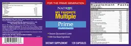 Label for My Favorite Multiple Prime Multivitamin