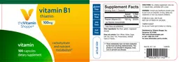Label for Vitamin B1 100 mg
