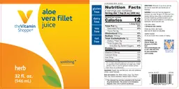 Label for Aloe Vera Fillet Juice