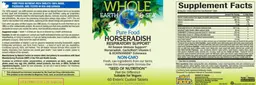 Label for Pure Food Horseradish Respiratory Support