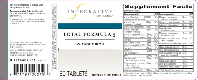 Label for Total Formula 3