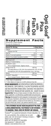 Label for Opti Gold Plus With Fish Oil