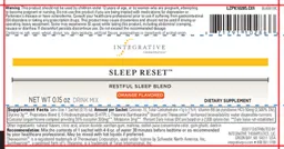 Label for Sleep Reset Orange Flavored