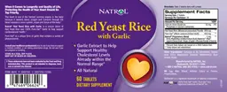 Label for Red Yeast Rice With Garlic