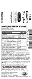 Label for Foot Comfort Complex