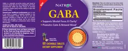 Label for GABA Natural Pina Colada Flavor