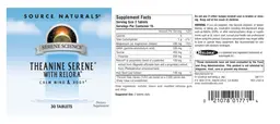 Label for Theanine Serene With Relora