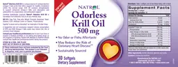 Label for Odorless Krill Oil 500 mg