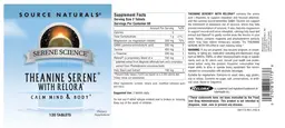 Label for Theanine Serene With Relora
